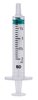 BD Emerald, 3-komp. sprutlock, centrerad, grad/0,1 ml, steril, 2 ml