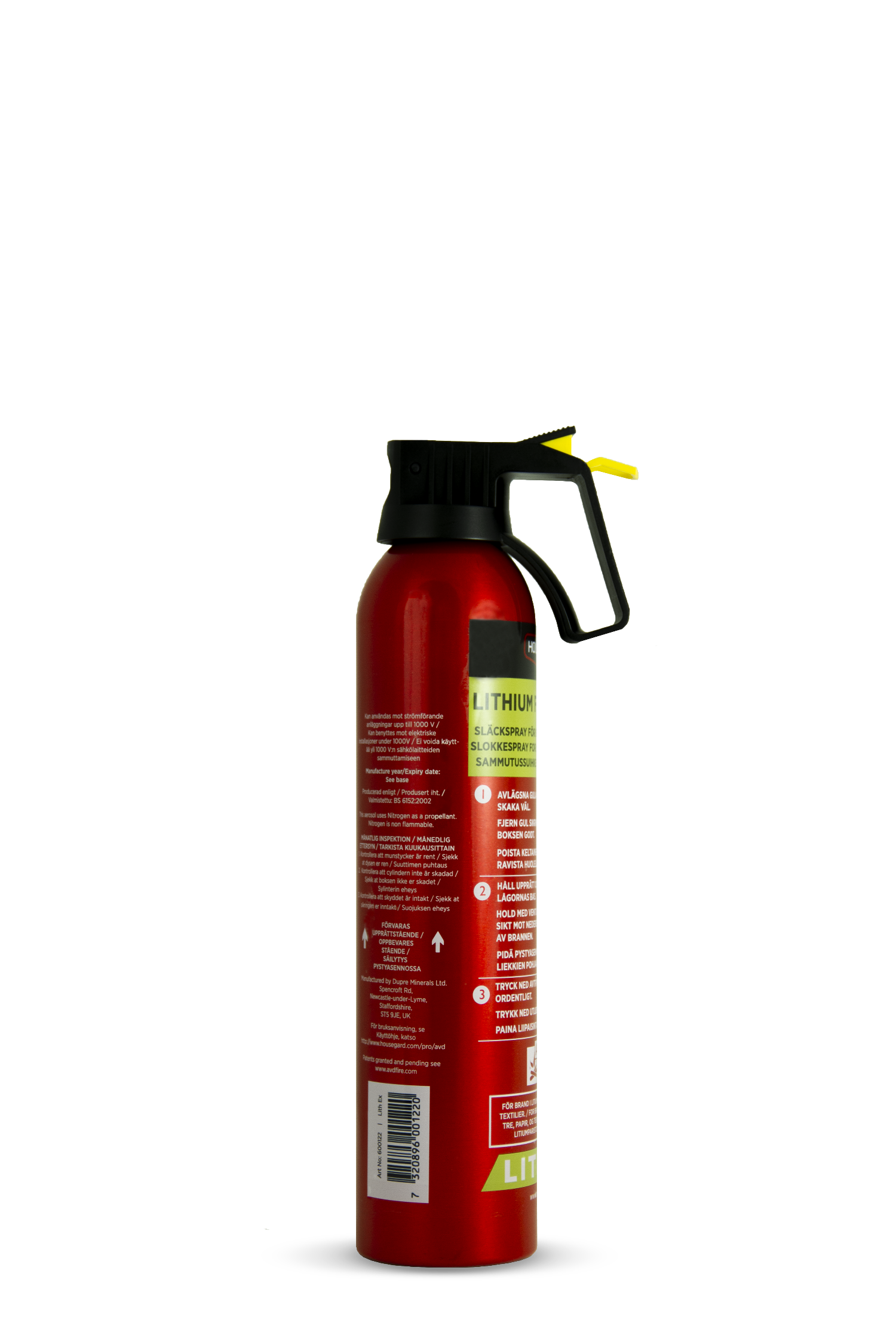 Släckspray för litiumjonbatteribränder - 500 ml