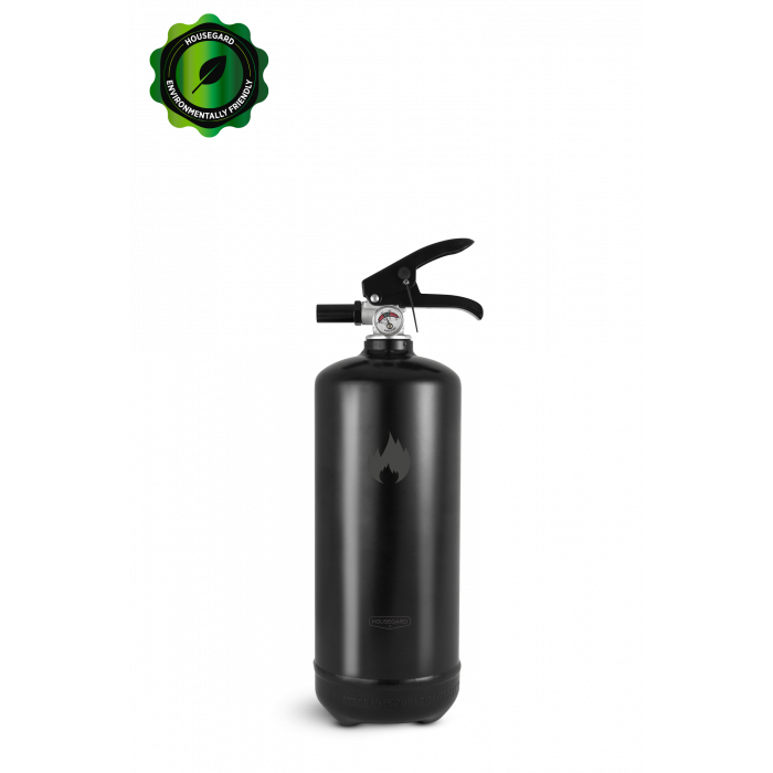 Housegard design pulverbrandsläckare - 2 kg, svart