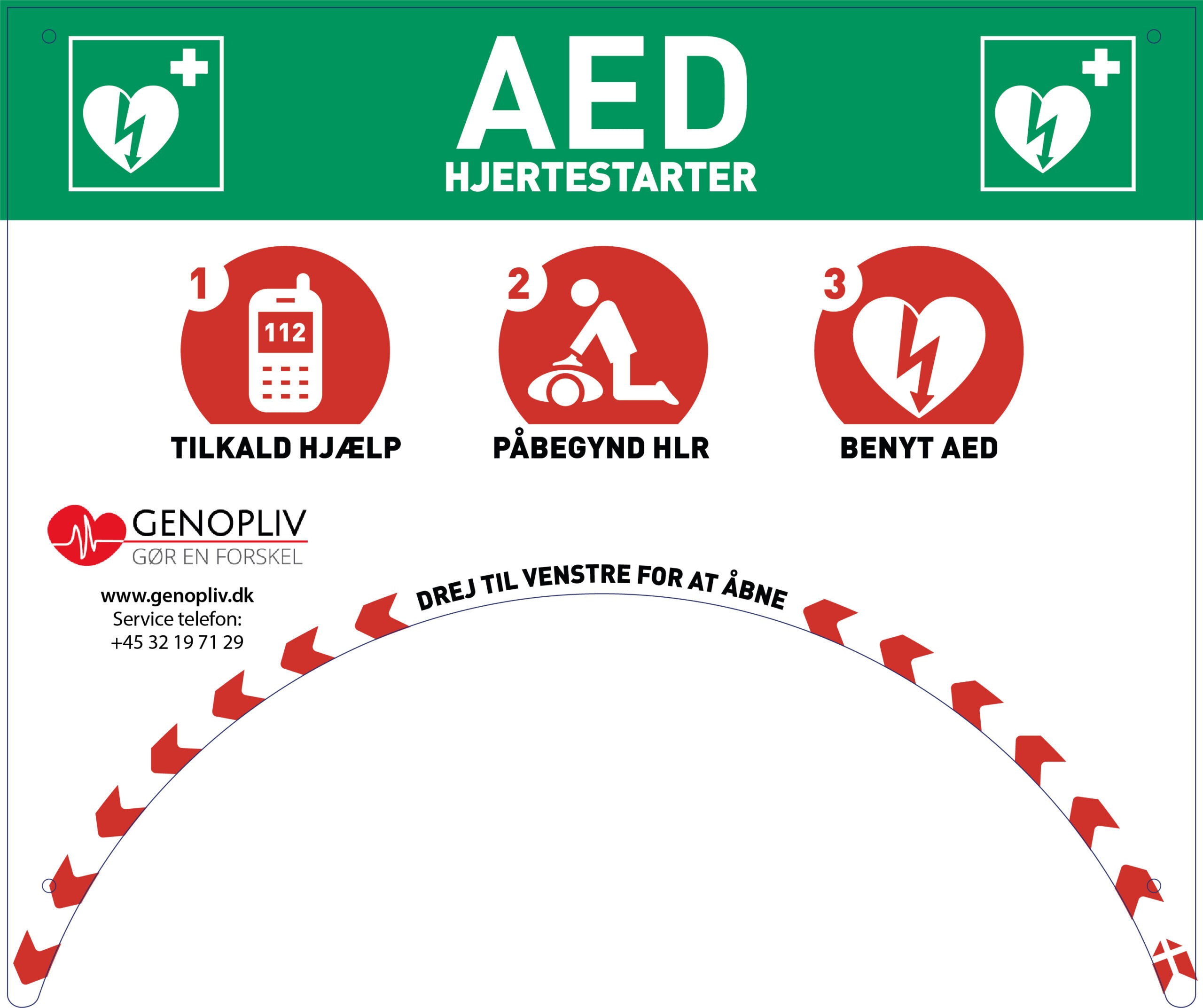 Informationstavla för Rotaid värmeskåp