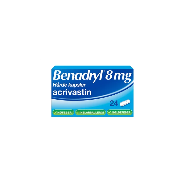 Benadryl kapslar 24 st. – Lindring av allergier och hösnuva