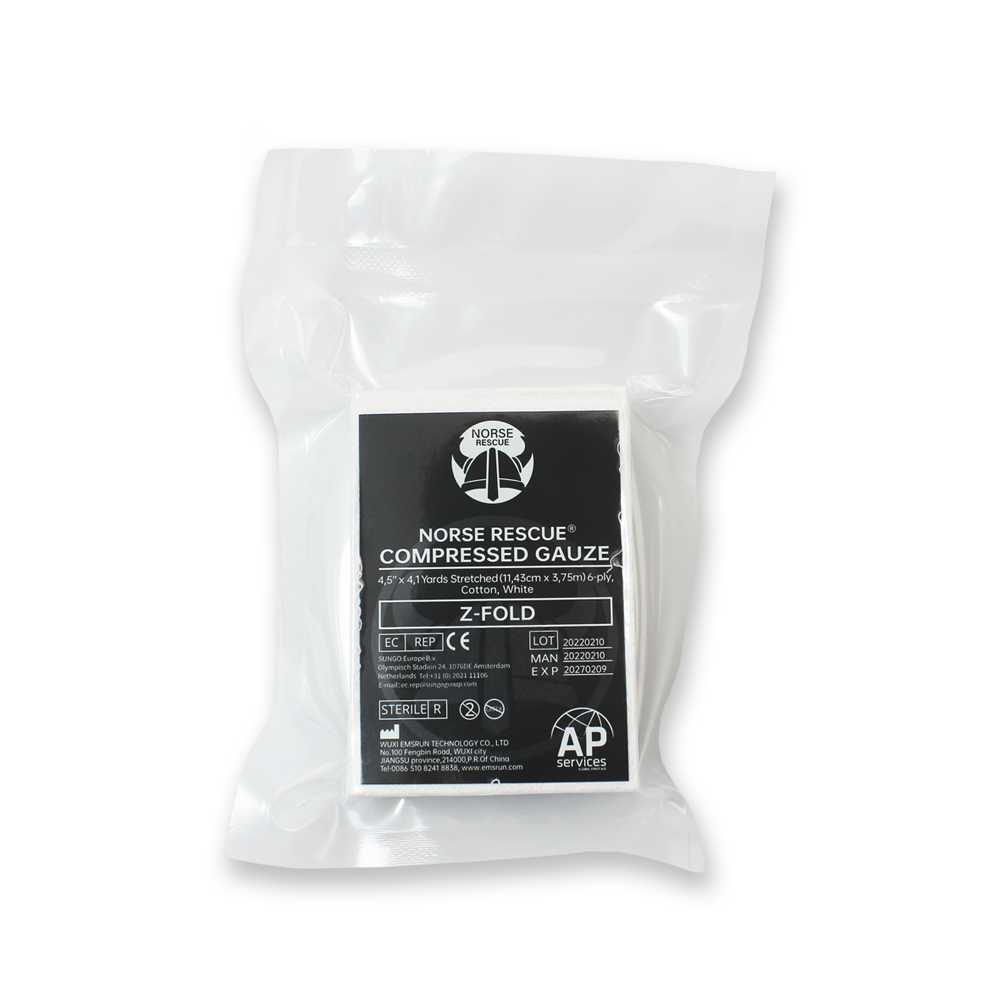 NORSE RESCUE® Compressed Gauze Z-vikt