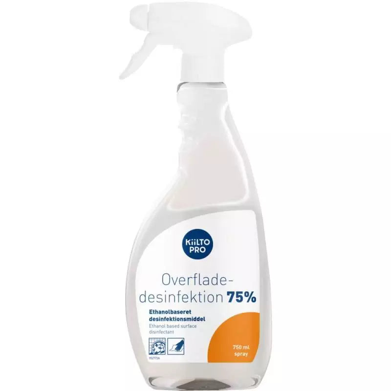 Desinfektionsspray Kiilto Pro Ytdesinfektion 75{6dfa2d5a020da1e80d55fd8da3b70a0299d434546805740ce9ca30120815e3da} - 750ml