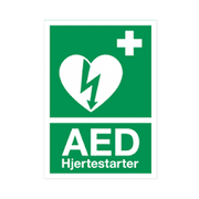 Hjertestarter skilt