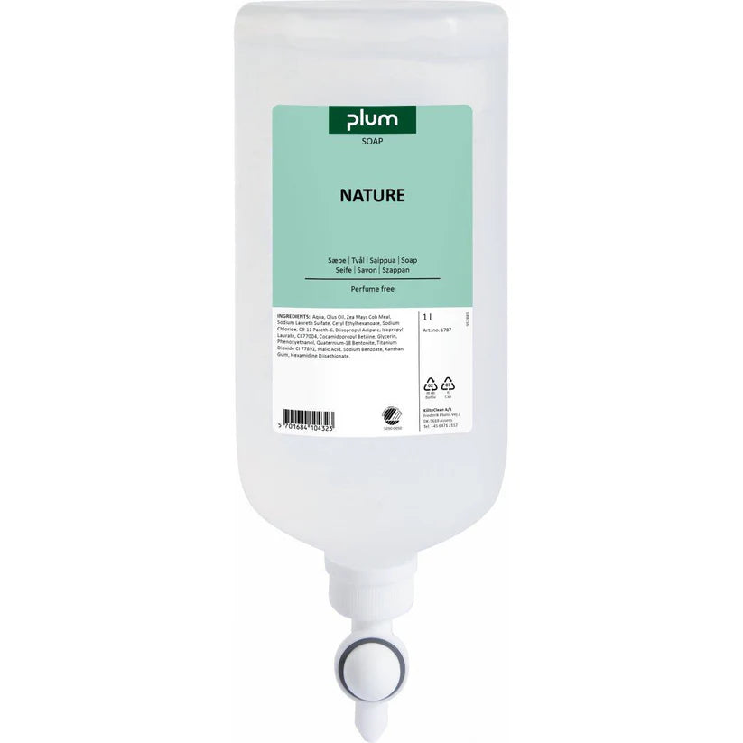 Plum Nature Cream tvål - 1 liter - Svanenmärkt