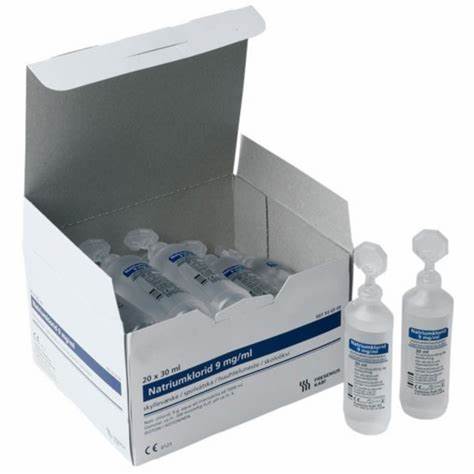 Microspol NaCl 0,9{6dfa2d5a020da1e80d55fd8da3b70a0299d434546805740ce9ca30120815e3da}, 30 ml droppflaska med vridlock