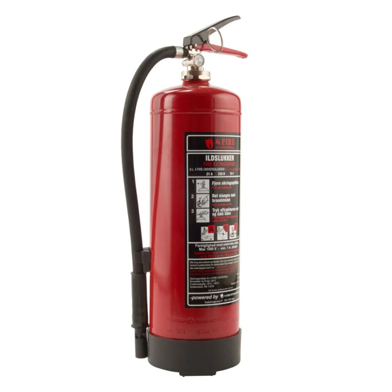 6 l Universalbrandsläckare, röd från 4 FIRE